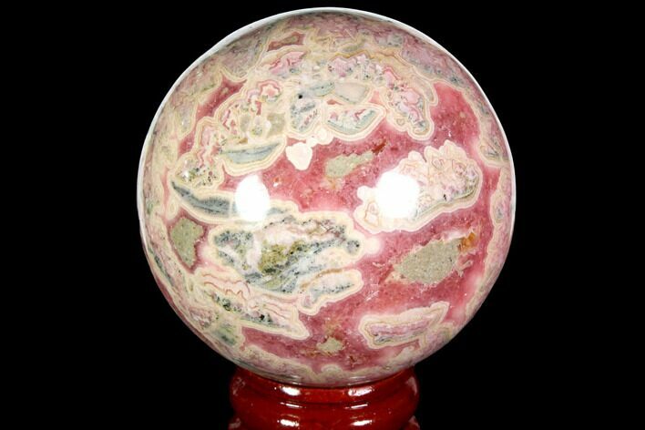 Polished Rhodochrosite Sphere - Argentina #114254